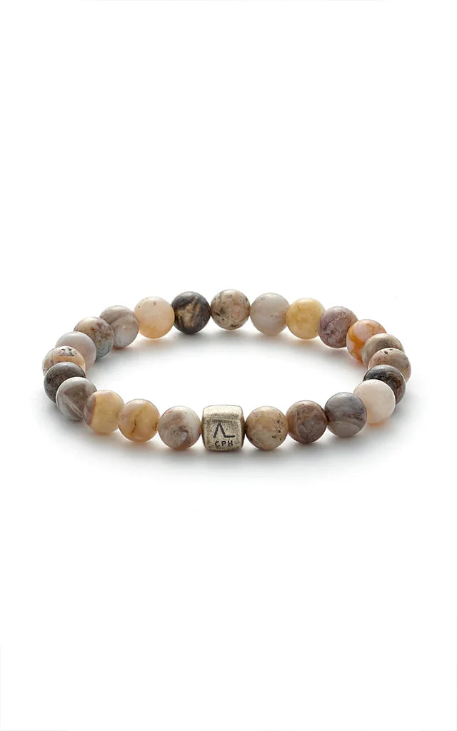 ColorUp Bamboo Leaf Agate | Armbånd Agat 6 mm M | C00872