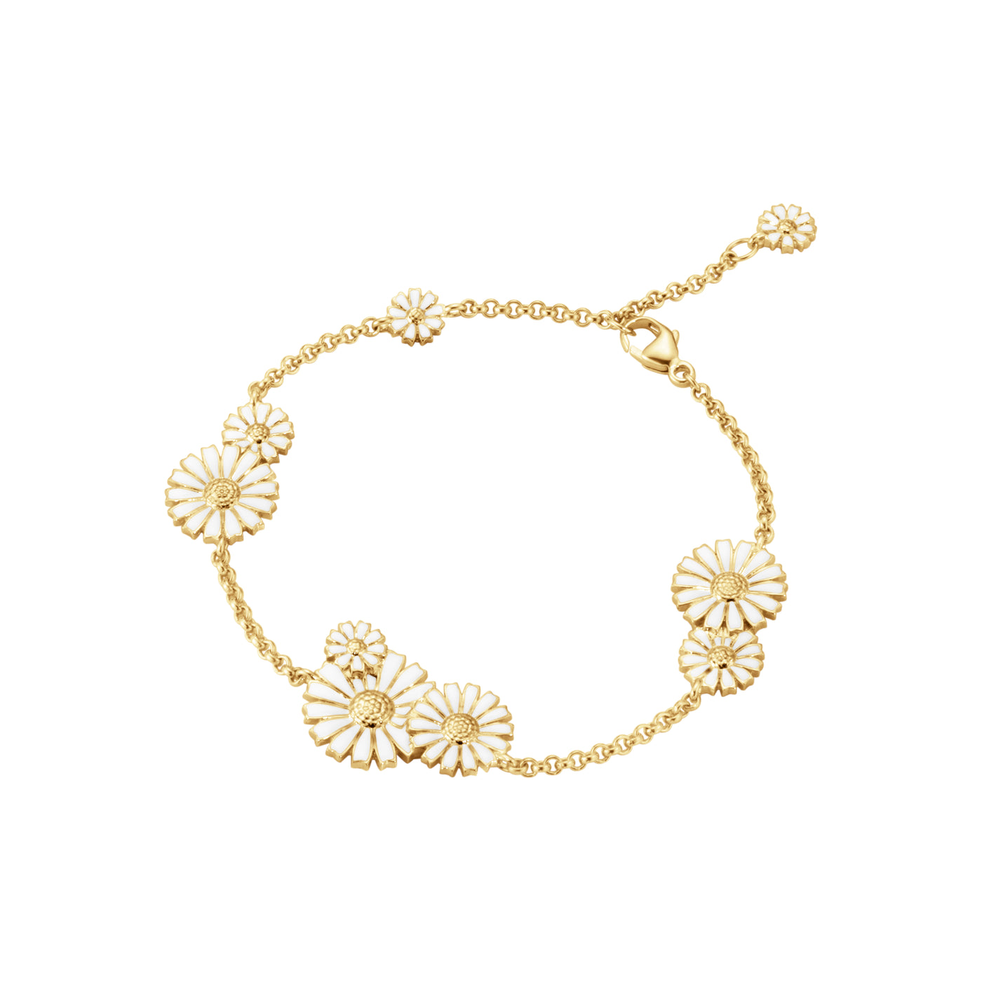 Daisy | Armbånd Forgyldt sølv Hvid | 20001667