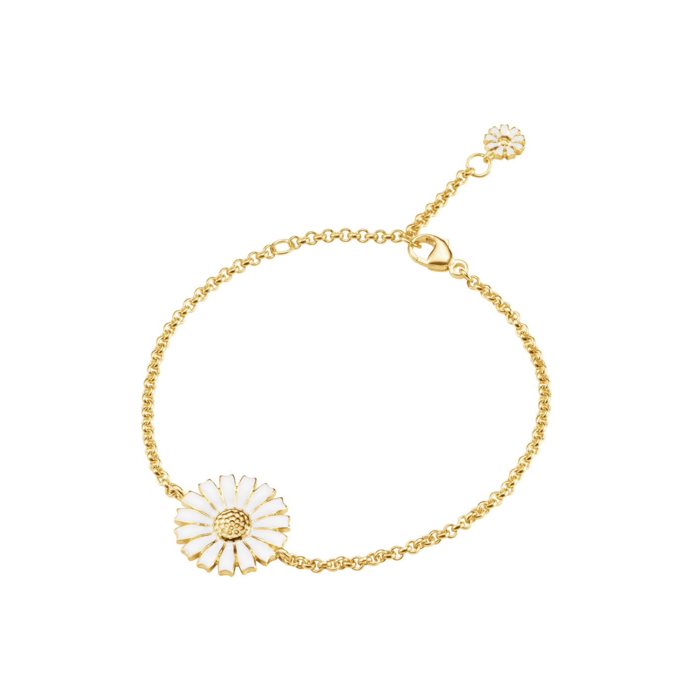 Daisy | Armbånd Forgyldt sølv Hvid | 20001669
