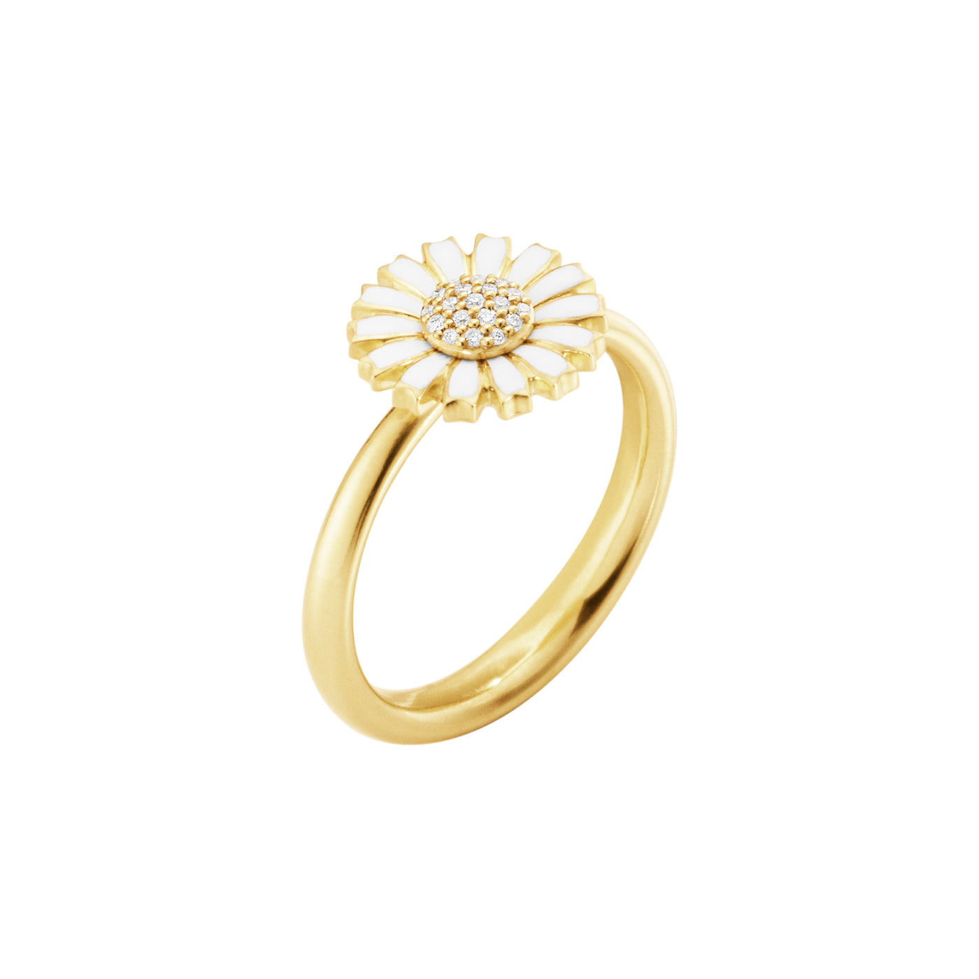 Daisy | Ring Forgyldt sølv Hvid Brillanter | 20001722
