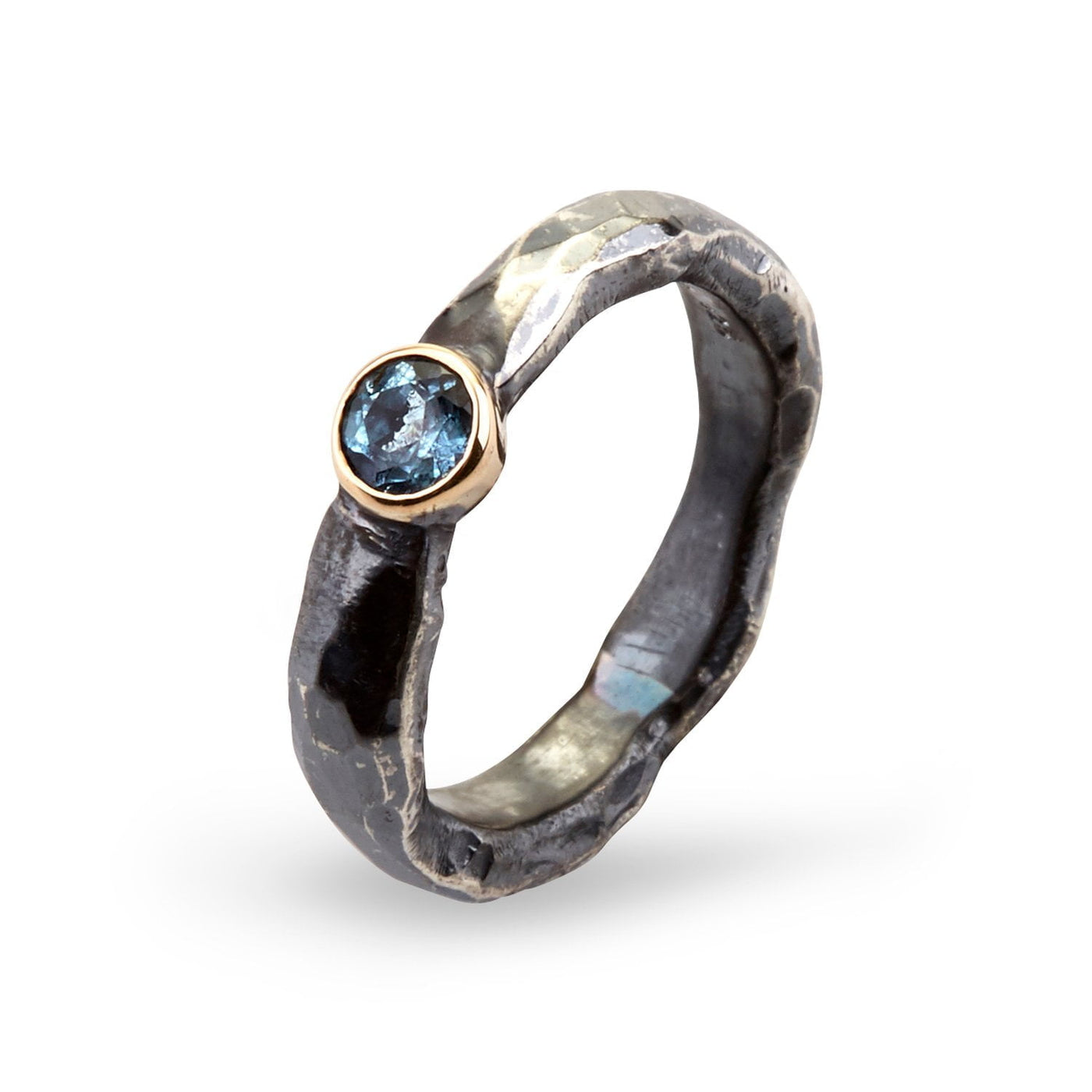 Heritage Stone Aqua | Ring Sølv/14 kt. rødguld Akvamarin | 50110171A