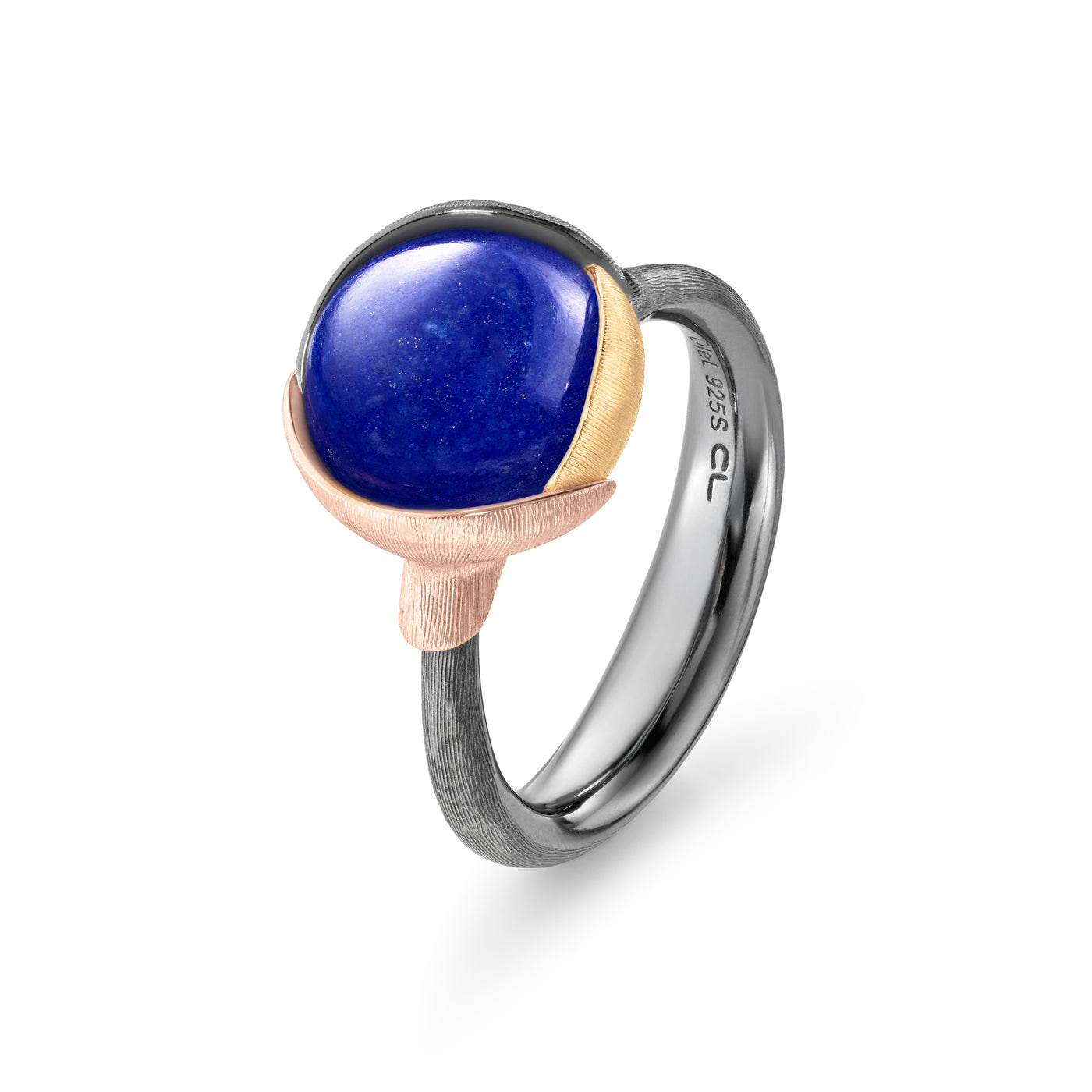 Lotus | Ring Sølv/18 kt. rødguld Lapis | A2651-329