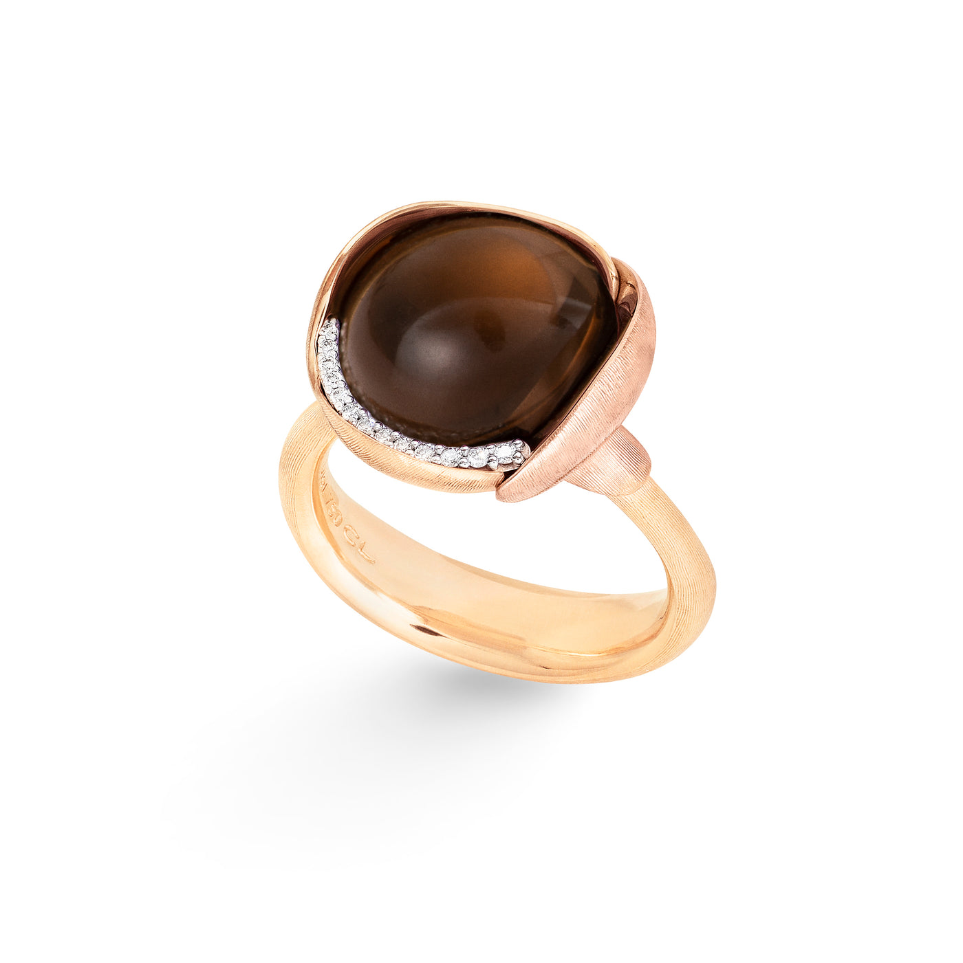 Lotus | Ring 18 kt. rødguld Røgkvarts | A2652-403