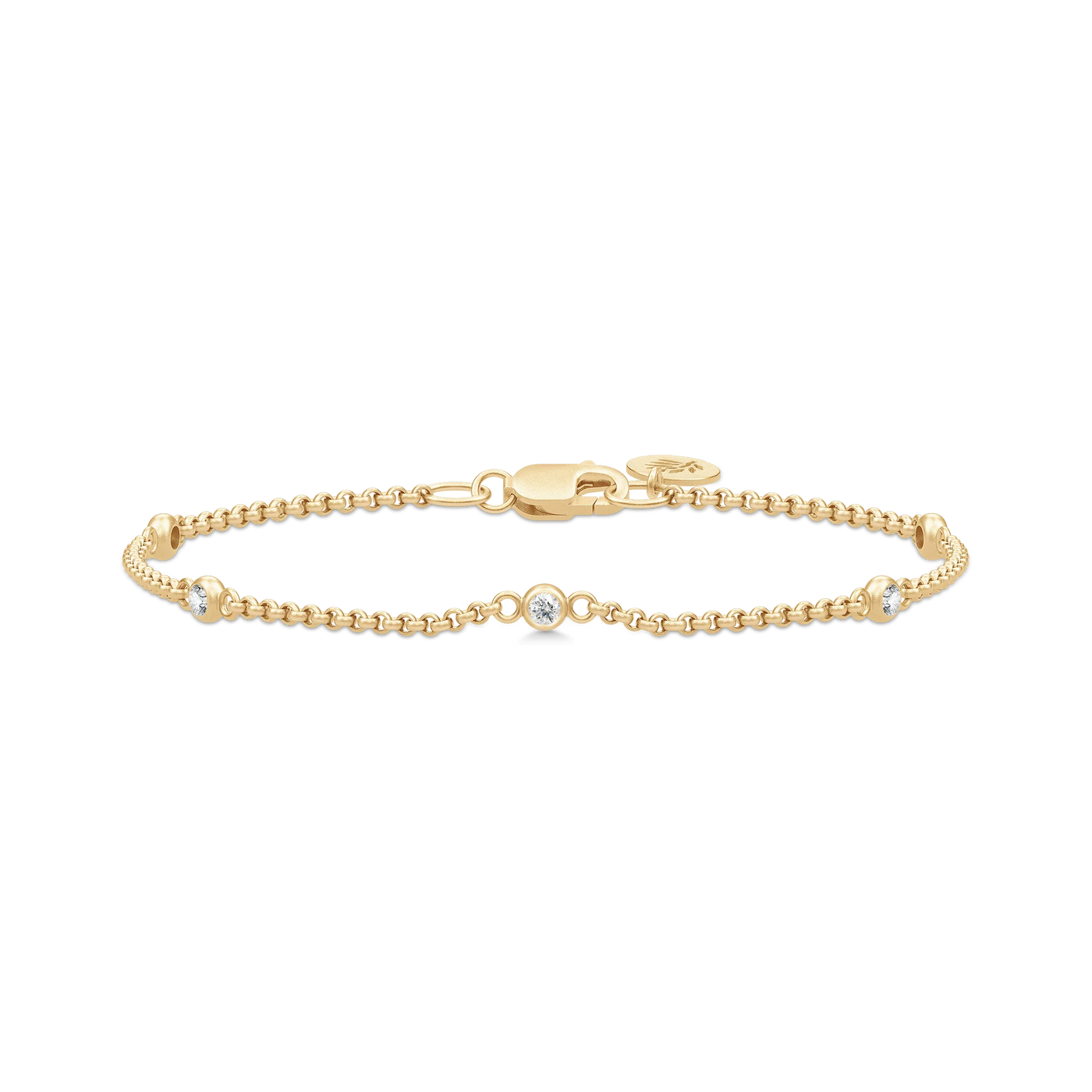 Finesse | Armbånd 22 kt. forgyldt sølv med zirkoner 18 cm | BR116GDCZ