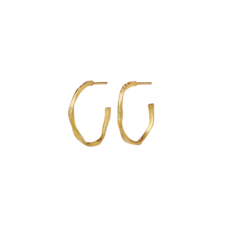 Echo Medium | Øreringe Forgyldt sølv | 9862A