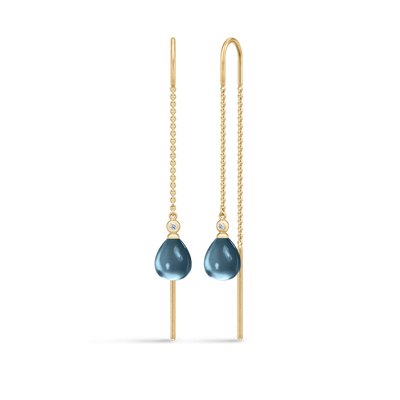 Tasha Chain | Øreringe 22 kt. forgyldt sølv London Blue | HKS704GDLBCRCZ