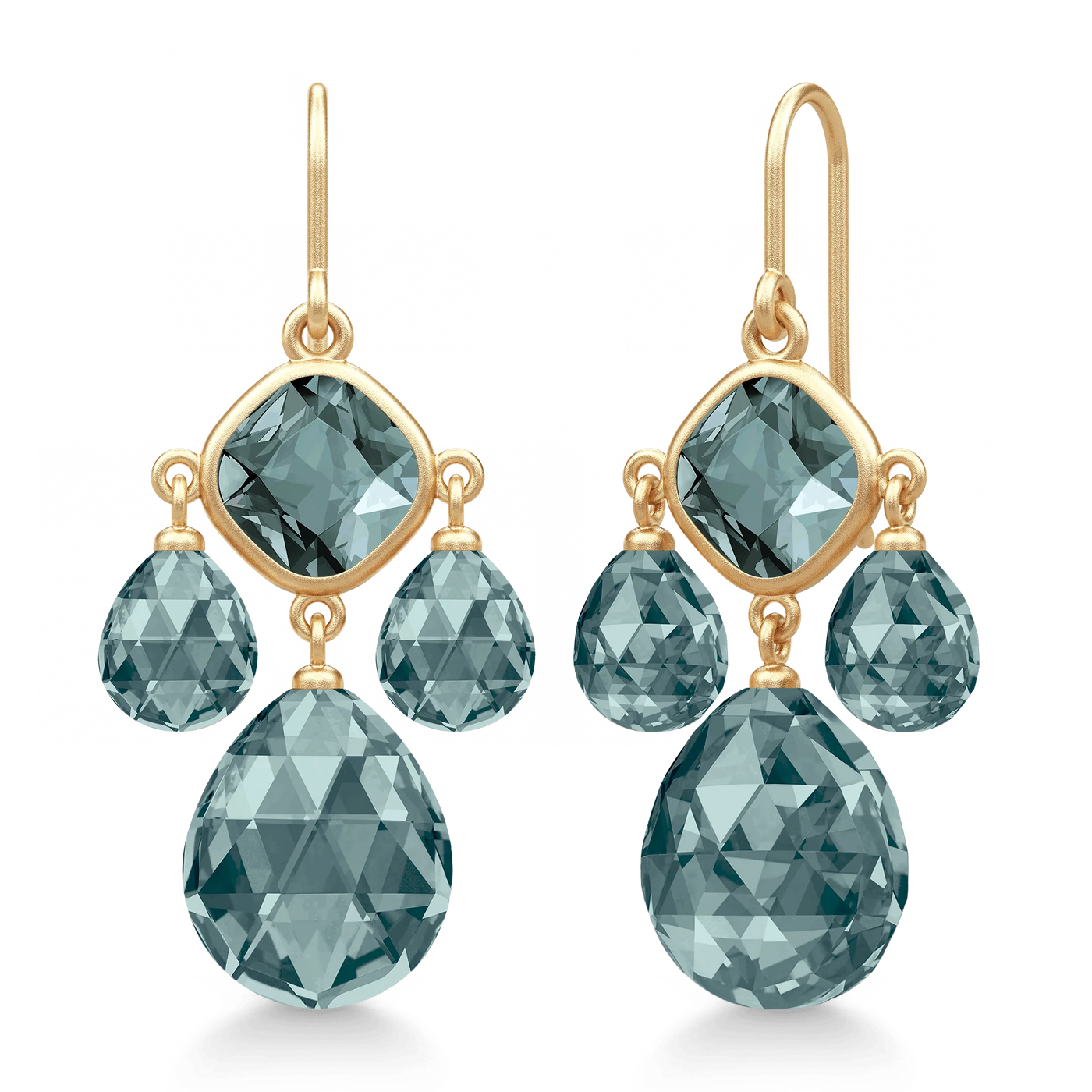 Olivia Chandelier | Øreringe 22 kt. forgyldt sølv Midnight Blue | HKS777GDMDCR