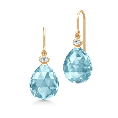 Ofelia | Øreringe 22 kt. forgyldt Ice Blue | HKS780GDIBCRCZ