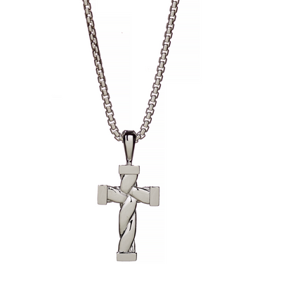 Twisted Cross | Halskæde Kors 60 cm | D25001