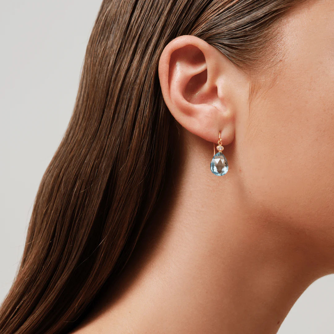 Ofelia | Øreringe 22 kt. forgyldt Ice Blue | HKS780GDIBCRCZ