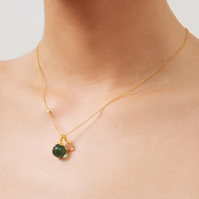 Berry Small | Vedhæng 22 kt. forgyldt sølv Grøn | PD379GDTMCRCZ