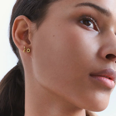 J Alfabet | Ørestik Forgyldt sølv | 10146A