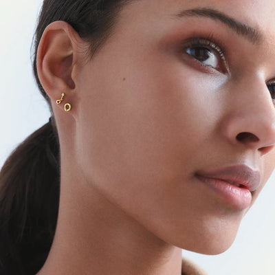 O Alfabet | Ørestik Forgyldt sølv | 10151A