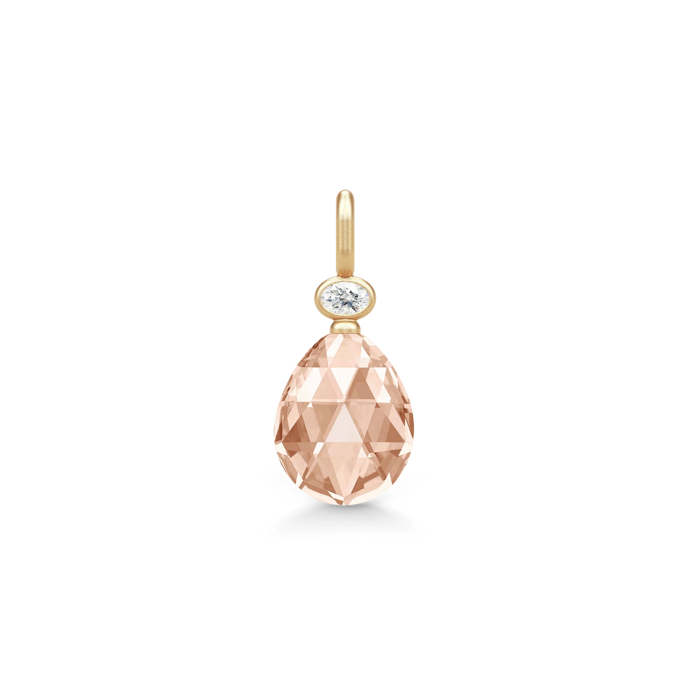 Ofelia | Vedhæng 22 kt. forgyldt sølv Peach Morganite | PD356GDPEAMOCRCZ