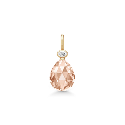 Ofelia | Vedhæng 22 kt. forgyldt sølv Peach Morganite | PD356GDPEAMOCRCZ