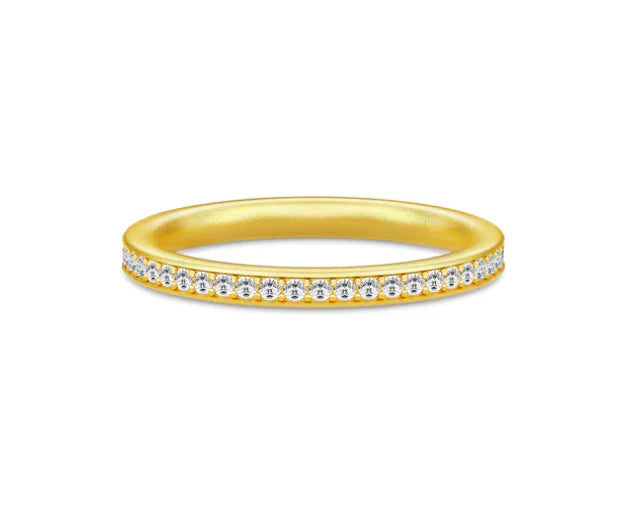 Infinity | Ring 22 kt. forgyldt sølv Zirkonia | RI84GDCZ