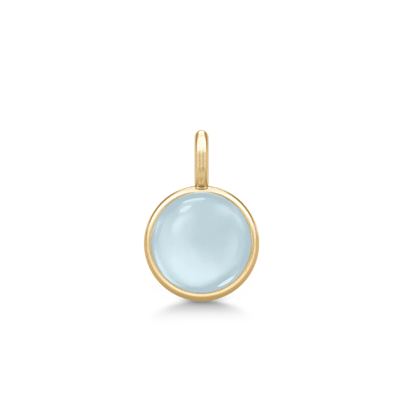 Prime | Vedhæng 22 kt. forgyldt sølv Milky Aqua | PD19GDMLAQCR