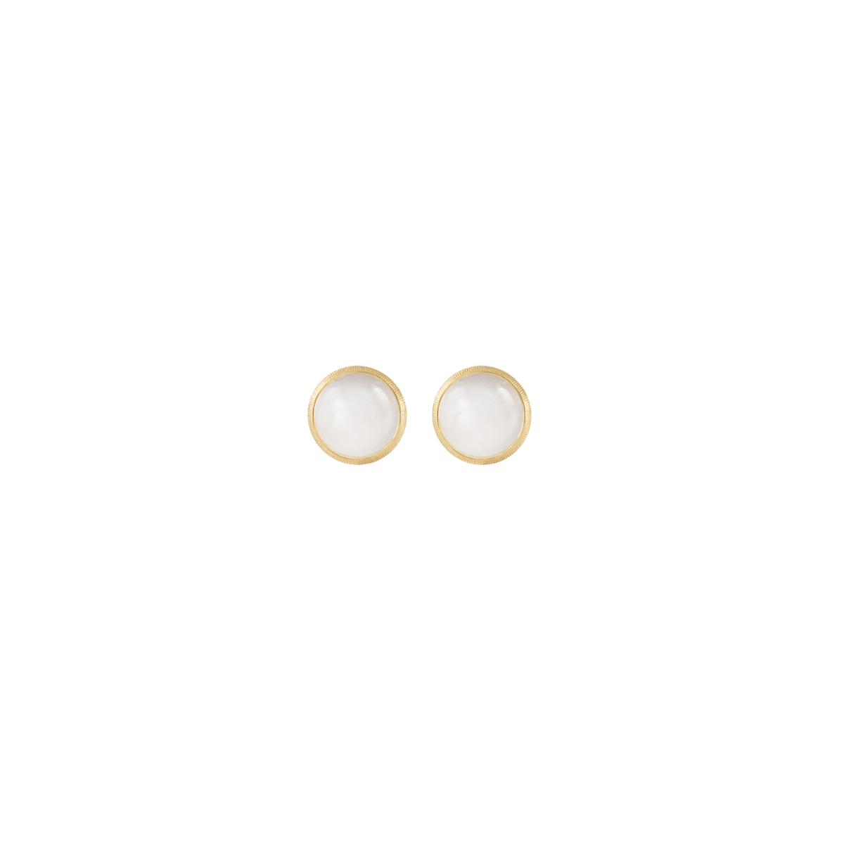 Lotus | Øreringe 18 kt. rødguld Hvid månesten | A3058-410