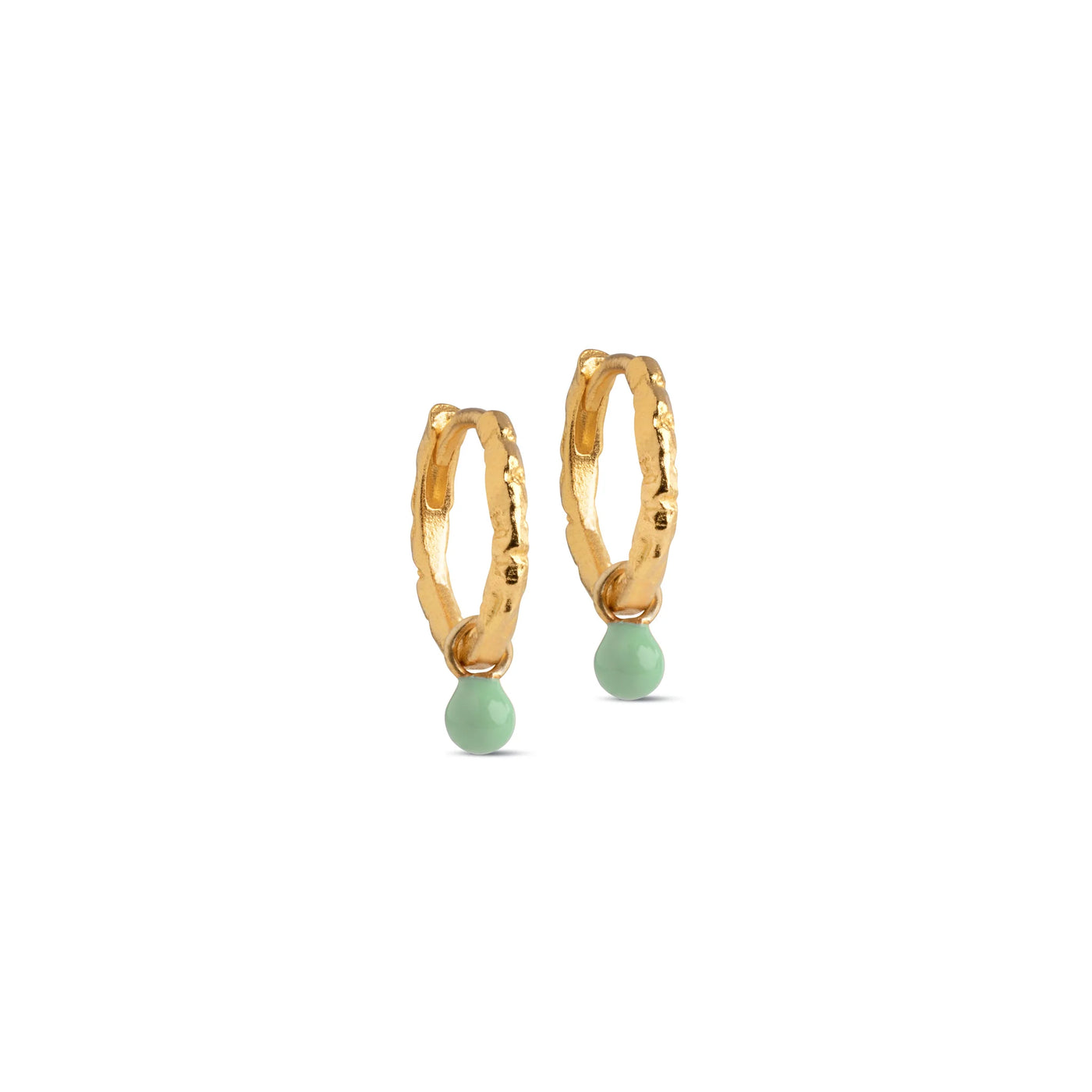 Belle | Hoops 18 kt. forgyldt sølv Emalje | E245GM-Green
