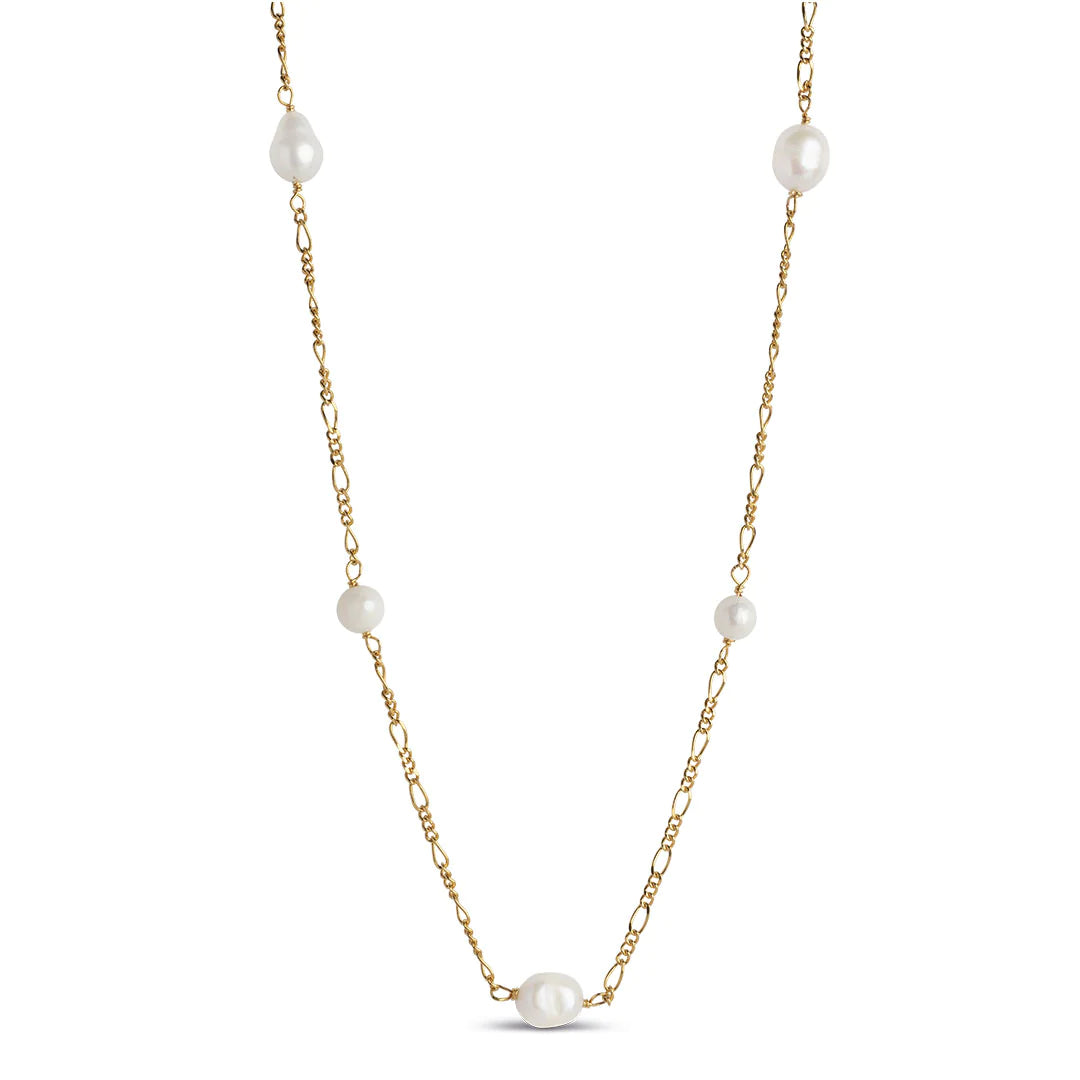 Brielle | Halskæde 18 kt. forgyldt sølv Perler | N92G