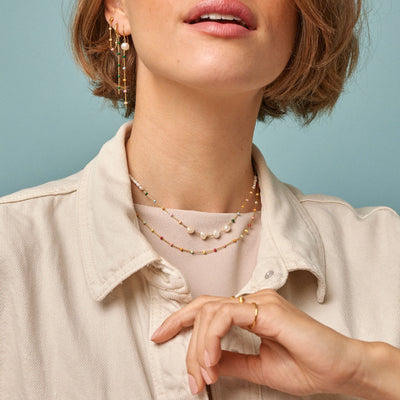 Lola | Halskæde 18 kt. forgyldt sølv Emalje | N69G-Dreamy