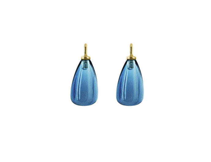Dråbe | Vedhæng til øreringe 18 kt. rødguld Swiss blue topas | A1703-415