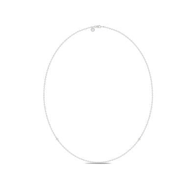 A Necklace | Halskæde Sølv med zirkoner 60 cm | NECKLACERHCZ60
