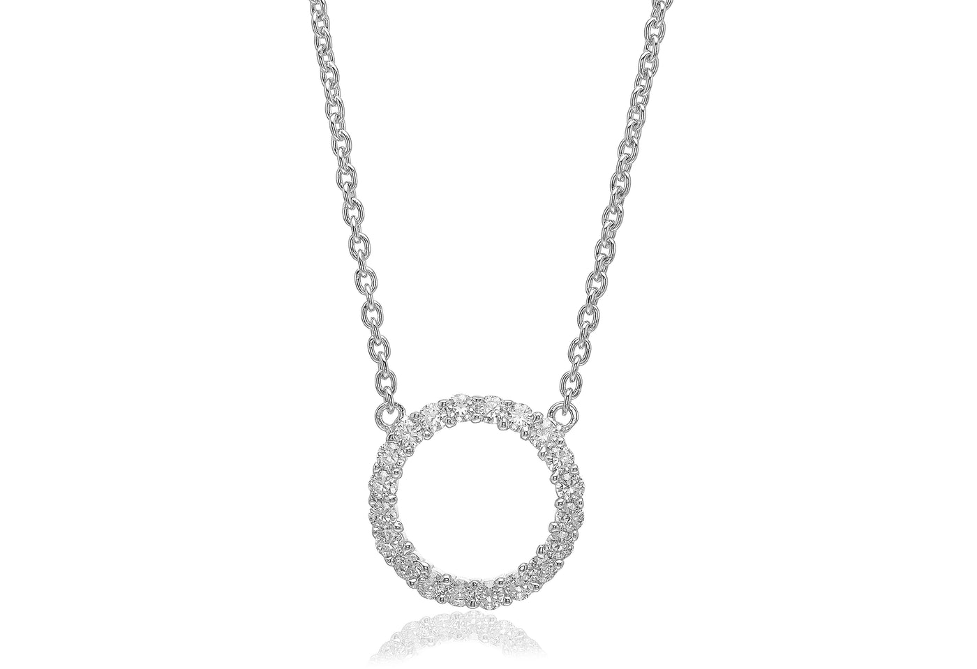 Biella Grande | Halskæde sølv 45 cm | SJ-C338(1)-CZ